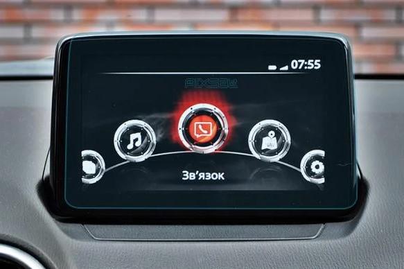 Защитное стекло Pixsel гибридное матовое на монитор Mazda CX-3 8,4" 2015