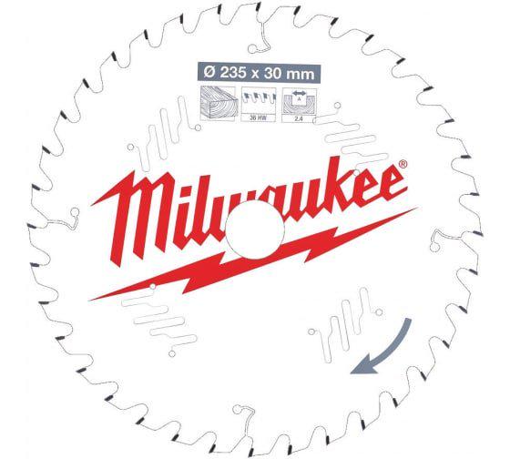 Пиляльний диск Milwaukee по дереву 235x30x2,4 36Z (4932471306)