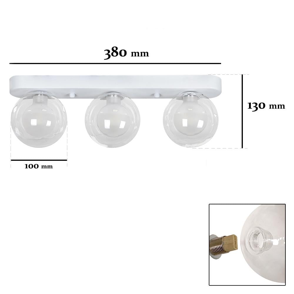 Люстра Levistella 761X100F-3 WH+CLWH на три плафони Білий (380) - фото 2 Люстра Levistella 761X100F-3 WH+CLWH на три плафони Білий (380) - фото 2