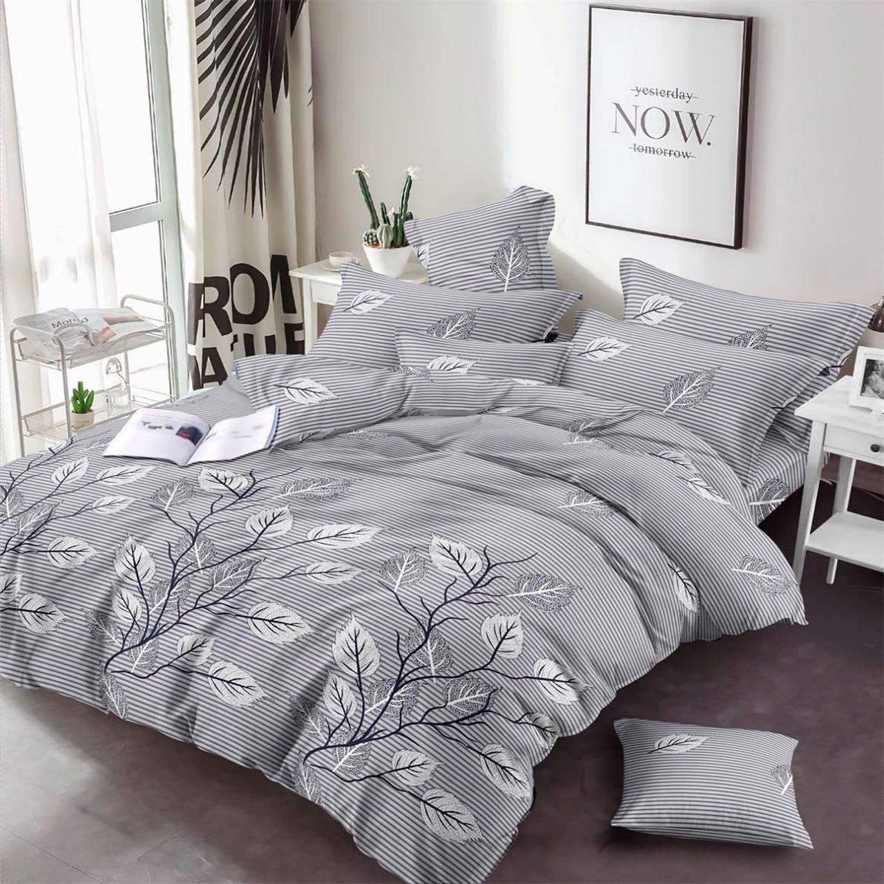 Комплект постельного белья LoveYouHome бязь gold Листья 2 полуторный 150x215 см (7160)