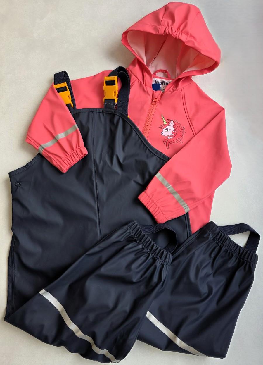 Дождевик-комплект для девочек Lupilu без утепления 98-104 см (086456/088993)