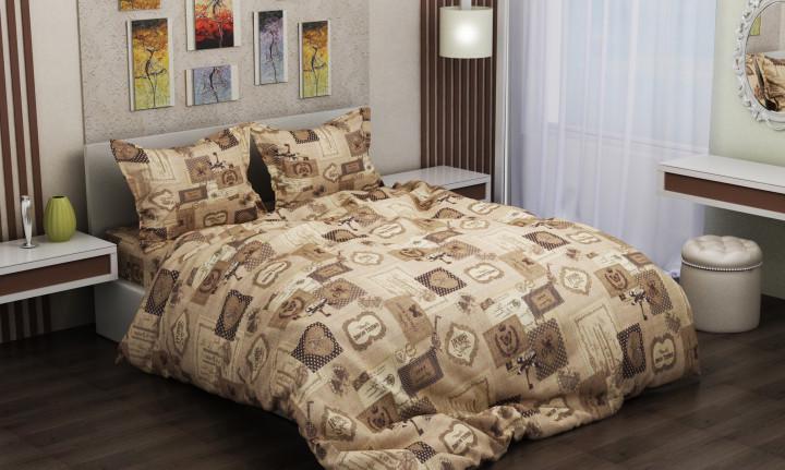 Простынь на резинке Вилена Голд Кава бязь 120х200/25 см