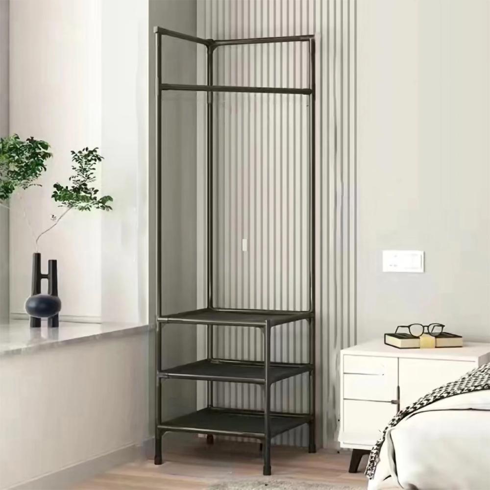 Стійка кутова для одягу та взуття Corner Clothes Rack CR-15 Чорний (SS-26) - фото 3