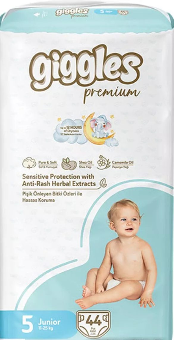 Подгузники детские Giggles Premium 5 Junior 11-25 кг 44 шт.