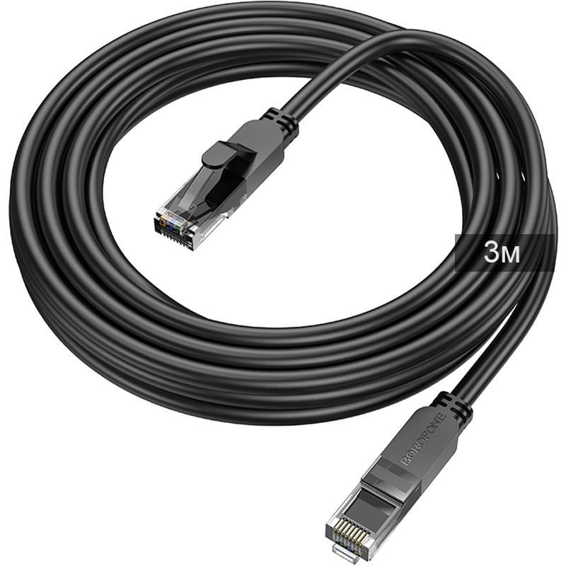 Кабель сетевой RJ45 Borofone BUS01 для интернета Cat6/1Gbps/3 м - фото 2