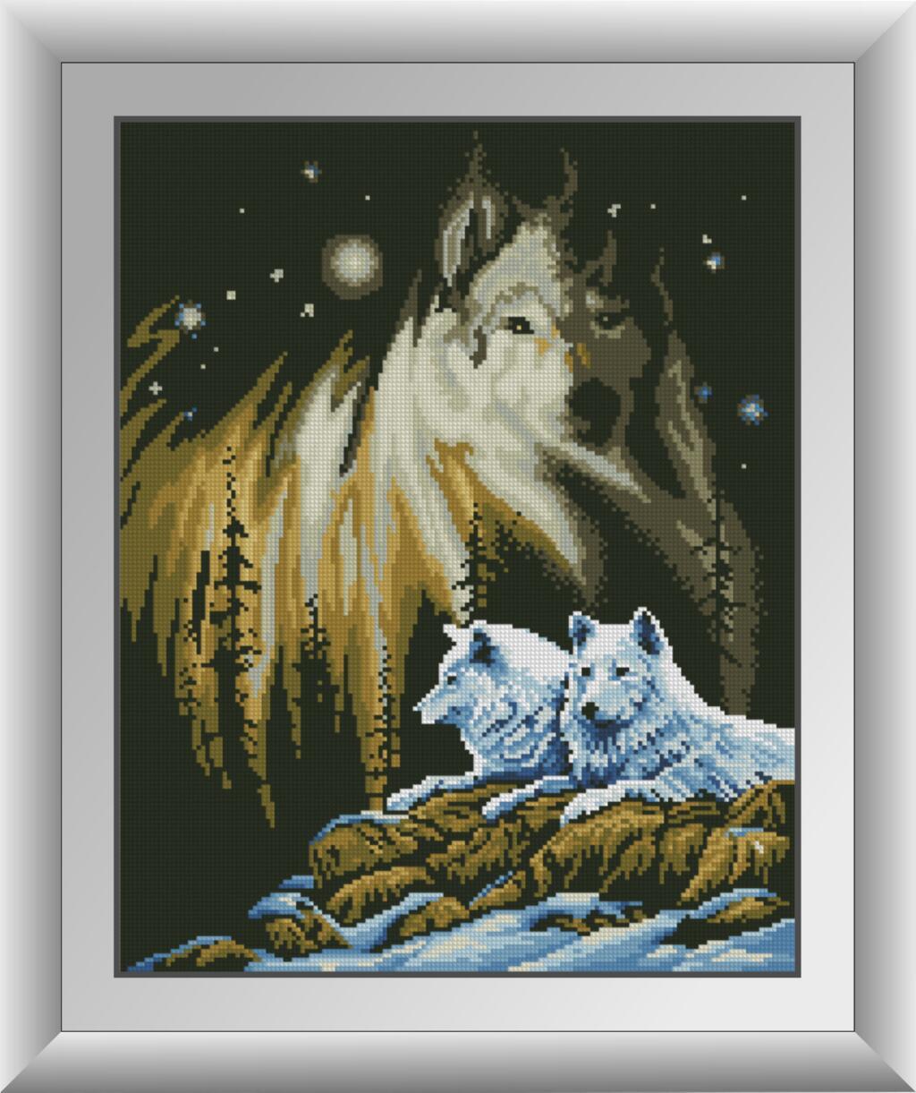 Алмазная мозаика Dream Art Белые волки 39x49 см (DA.30173)