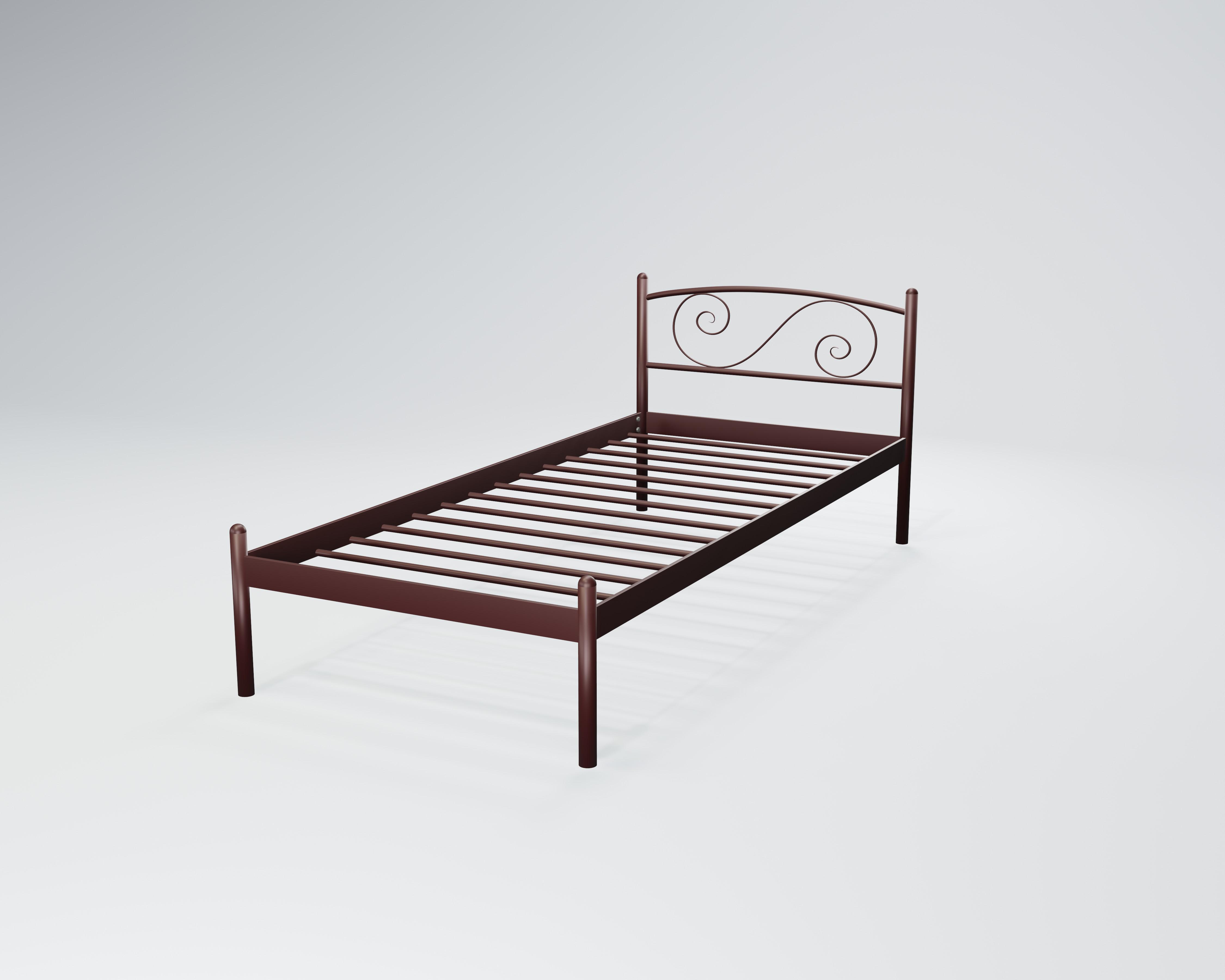 Кровать металлическая Виола Мини 80x200 см Бордовый