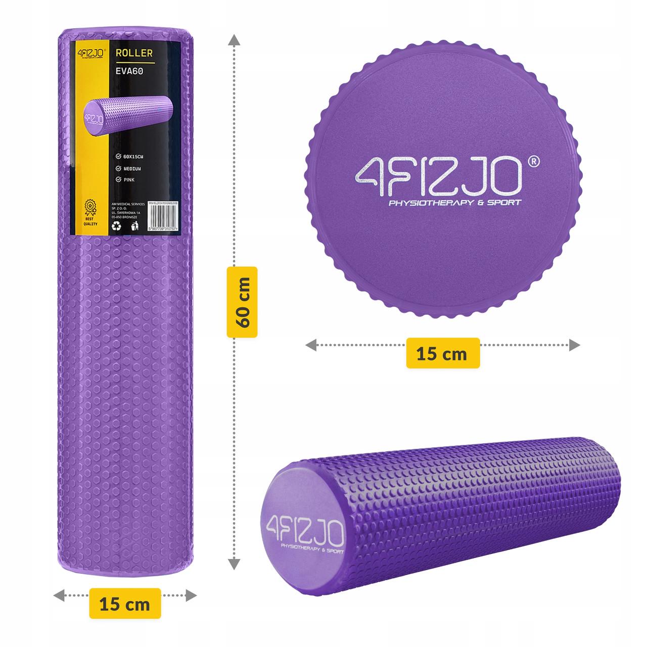 Масажний ролик 4fizjo CARE+ EVA 60x15 см Purple (P-5907739314390) - фото 3 Масажний ролик 4fizjo CARE+ EVA 60x15 см Purple (P-5907739314390) - фото 3