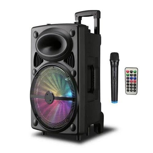 Колонка портативная XPRO GZ-W1012 30 Вт USB/SD/FM радио/Bluetooth/1 микрофон/ДУ (MER-15677)