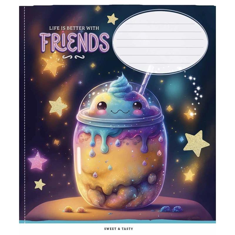 Школьная тетрадь в клетку Школярик 12 листов Разноцветный (NB-286-Z-241)