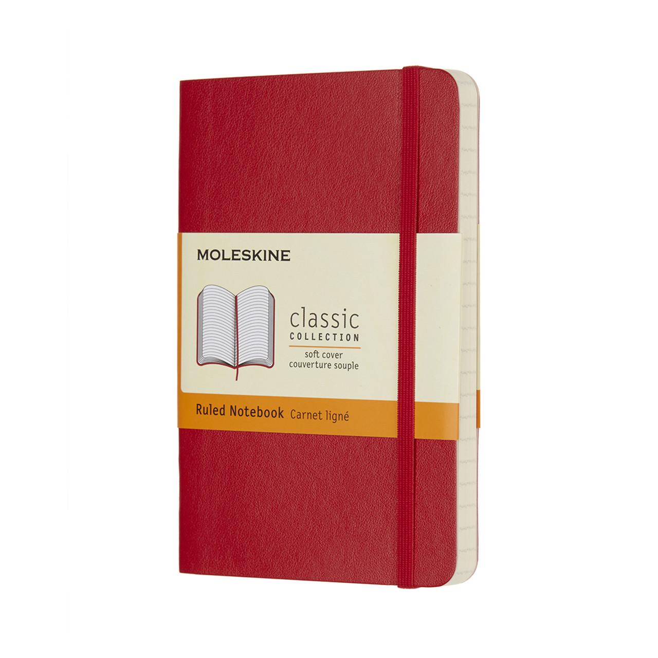 Блокнот Moleskine Classic красный карманный 192 страницы в линейку мягкий 9х14 см (8055002854597)