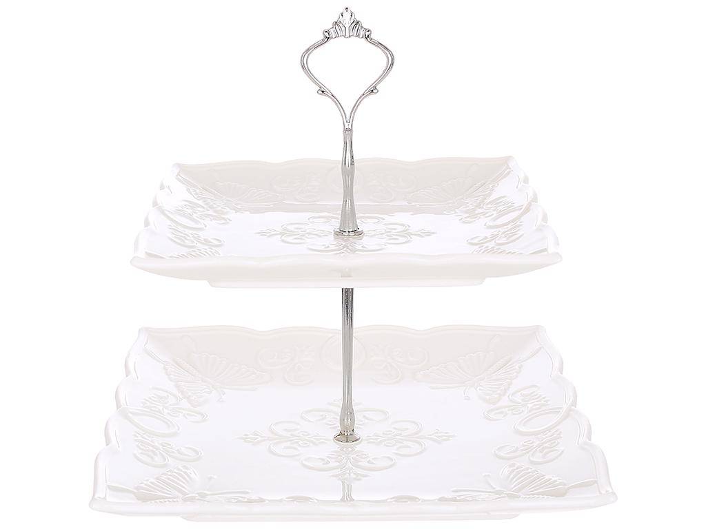 Фруктовница двухъярусная Ажур 25 см (BDI-988-453)