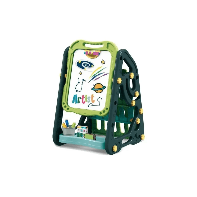 Мольберт детский Artist 2 доски/стульчик/принадлежности для рисования Dark Green (135606) - фото 1