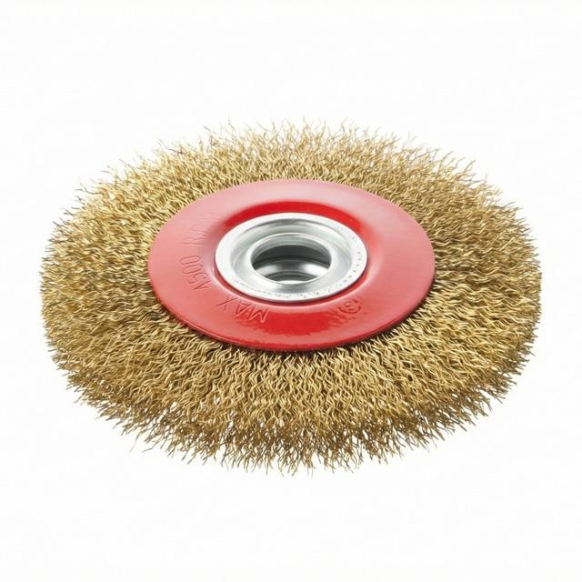 Щетка кольцевая 200х32 мм витая проволока покрыта латунью 4500 об/мин Щетка кольцевая 200х32 мм витая проволока покрыта латунью 4500 об/мин