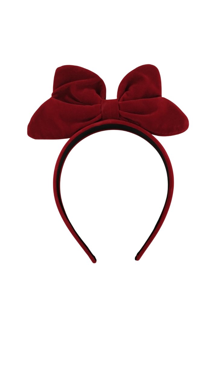 Обруч бархатный с Бантиком Красный (000005)