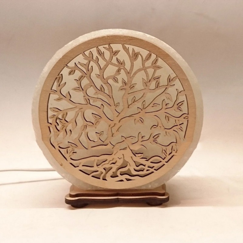 Соляна лампа світильник Дерево зеленого підсвічування (20038) Соляна лампа світильник Дерево зеленого підсвічування (20038)