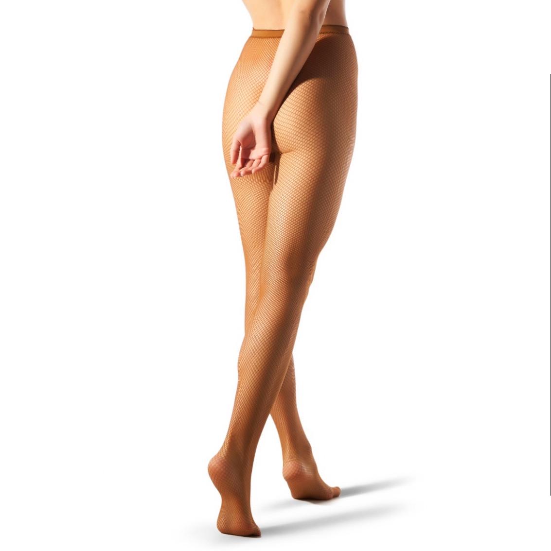 Колготы мелкая сетка бесшовные One Size Рыжий (1895) - фото 2