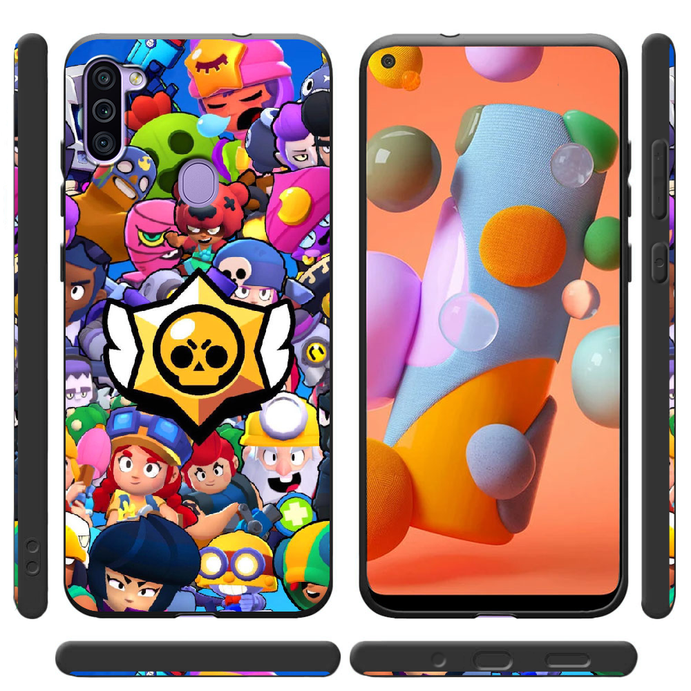 Чехол Boxface Samsung A115 Galaxy A11 Brawl Stars Черный силикон (39628-up2389-40216) - фото 2