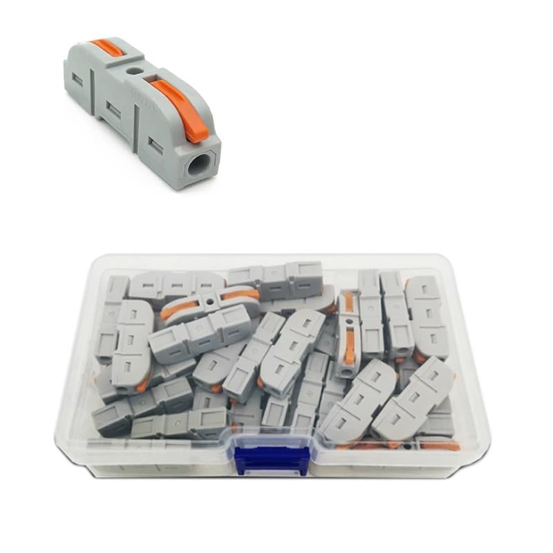 Набор клемм Tactix 0,5-4 мм2 32А 1-1 проходная наборная 35,9х8,5х14,5 мм 40 шт. Оранжевый (KV211-40box)