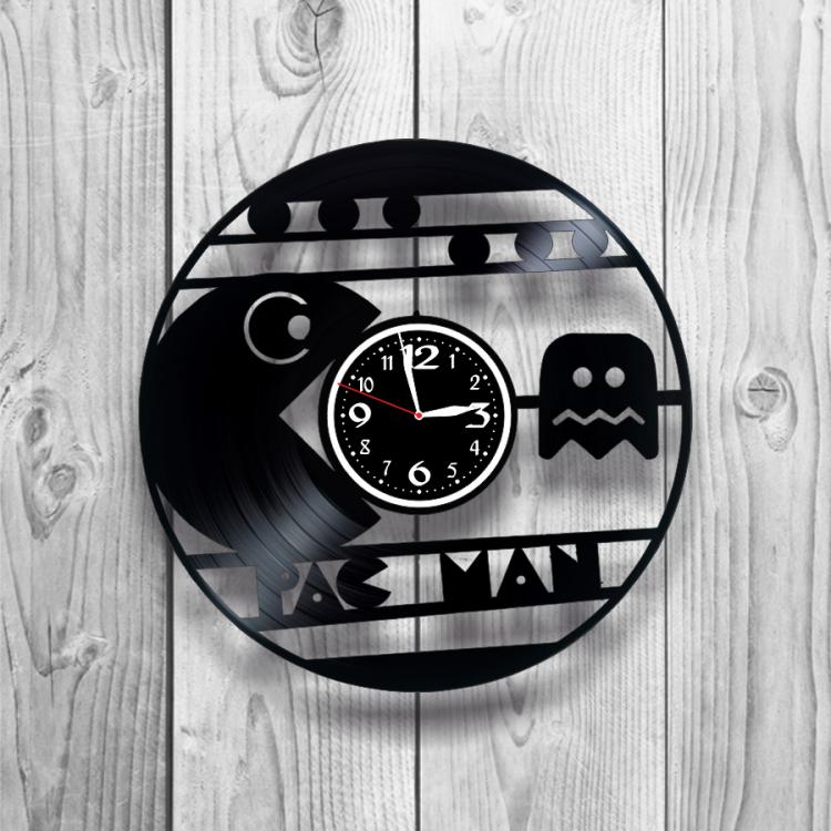 Часы настенные Pac Man 0358 из виниловой пластинки