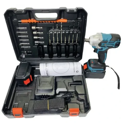 Гайковерт аккумуляторный бесщеточный 1135-4 на 2 аккумулятора с набором инструментов (2666605235)