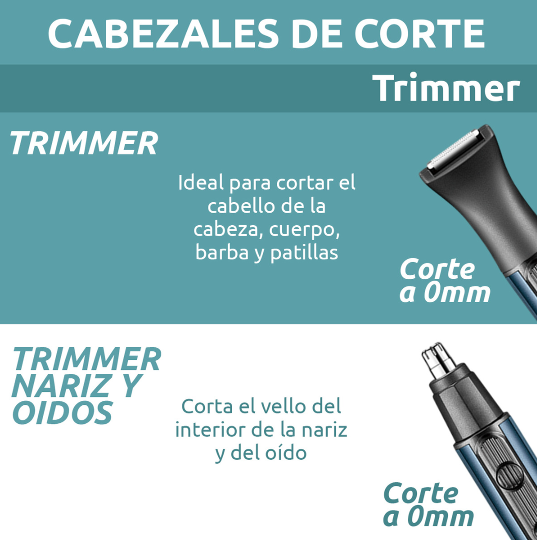 Тример акумуляторний VGR V626 гігієнічний з насадками для носа та брів (28553132) - фото 4