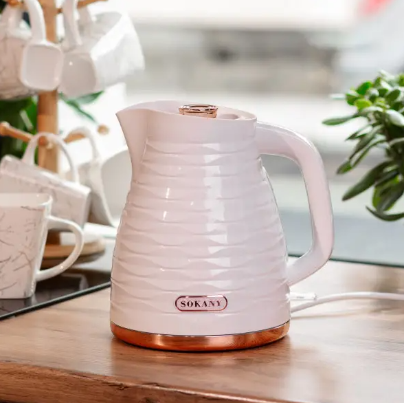 Електрочайник Sokany SK-1047 дисковий 1,7л Білий - фото 9