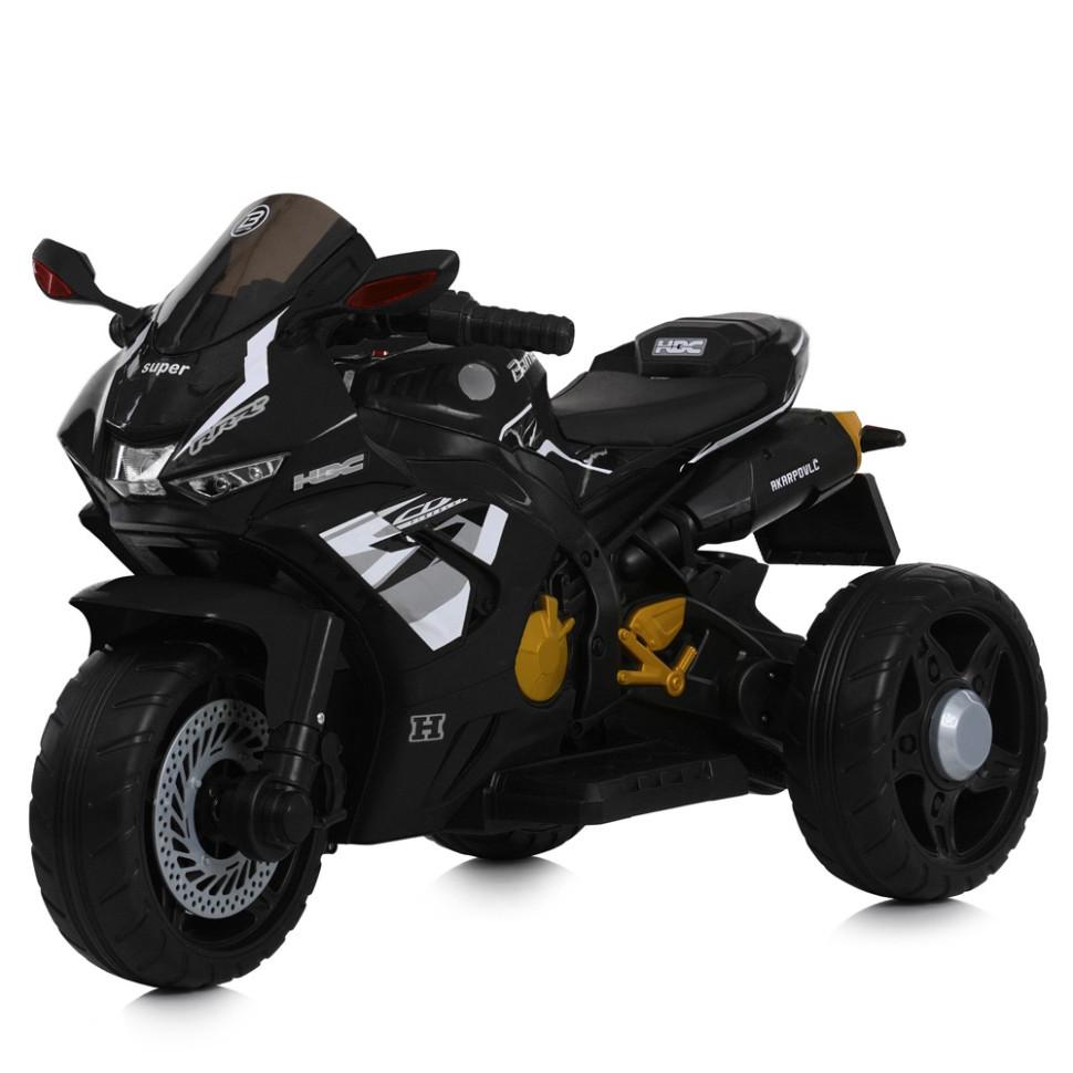 Детский электрический мотоцикл Bambi Racer 12V одноместный до 25 кг Черный (DE-169-E-887) Детский электрический мотоцикл Bambi Racer 12V одноместный до 25 кг Черный (DE-169-E-887)