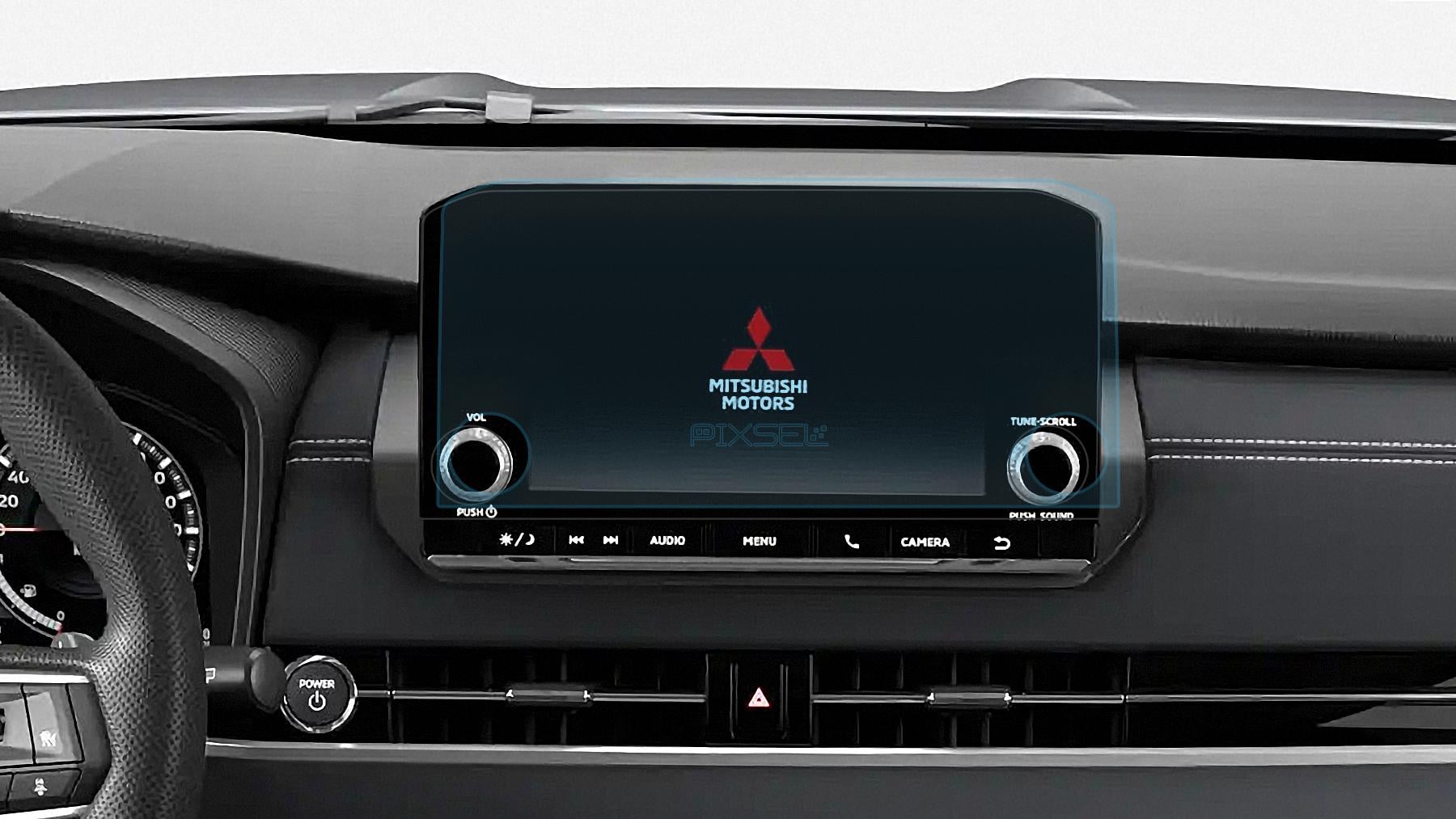 Защитное стекло Pixsel гибридное матовое на монитор Mitsubishi OUTLANDER 11,4" 2022