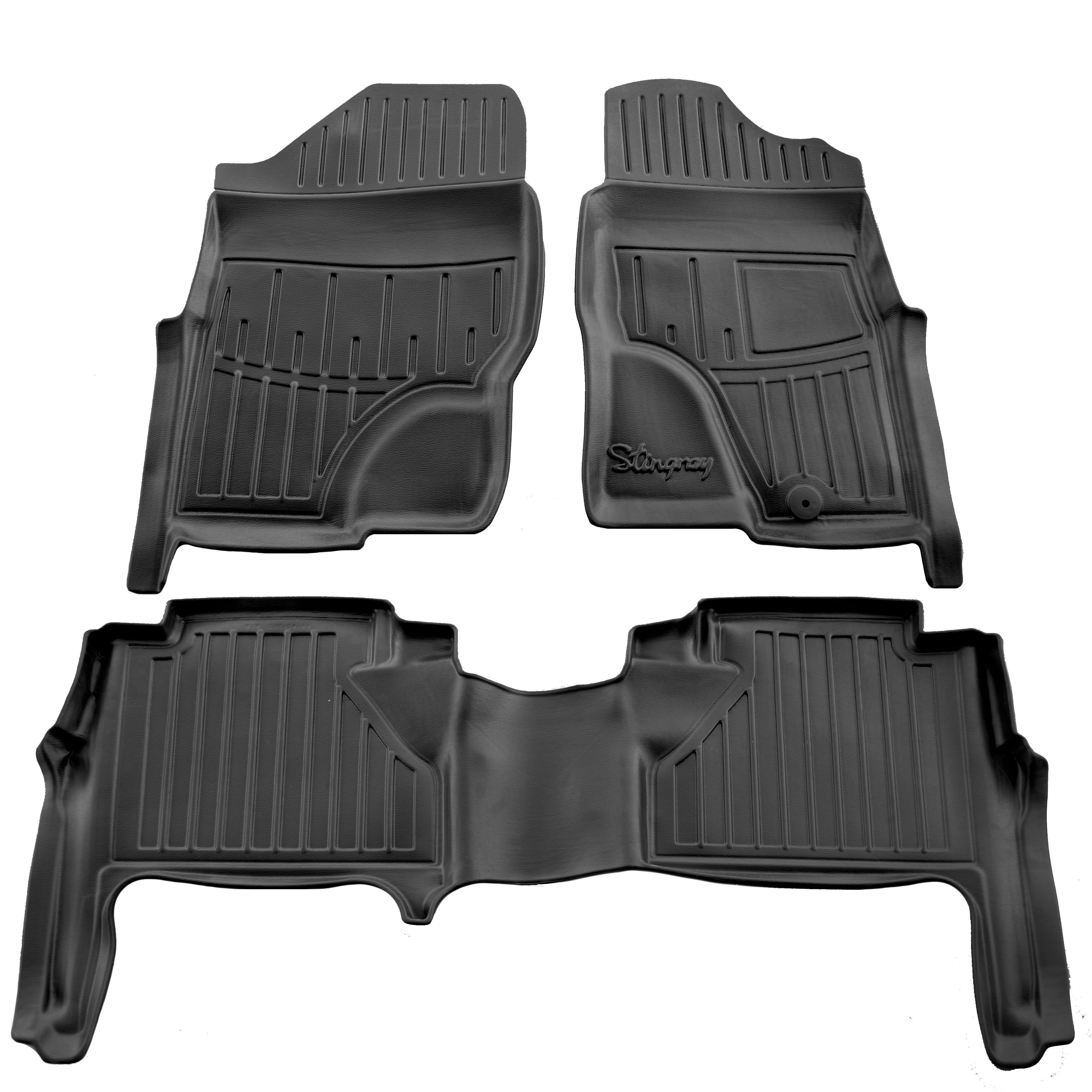 Коврики Stingray 3D для Nissan Navara 2006-2015 рр. полиуретан 3 шт. Черный (158341)