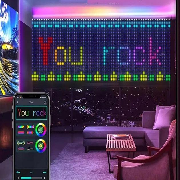 Гирлянда Smart-штора управления пультом и Bluetooth USB SFK-07 2х2 м (16903) Гирлянда Smart-штора управления пультом и Bluetooth USB SFK-07 2х2 м (16903)