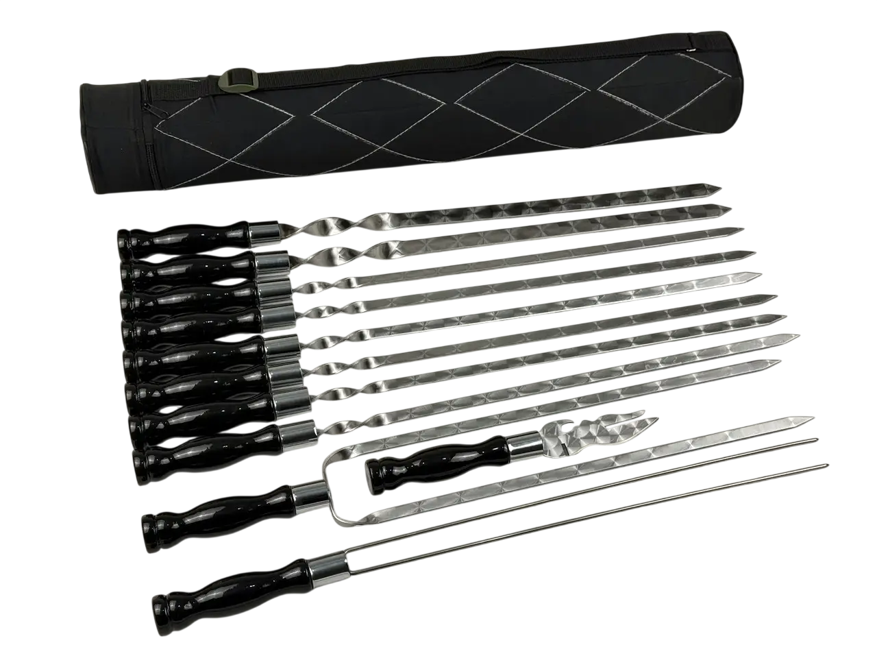 Набор шампуров GrillMaster Блэк NB-2304 нержавеющая сталь 3 мм 11 пр. (10-164-NB-2304)