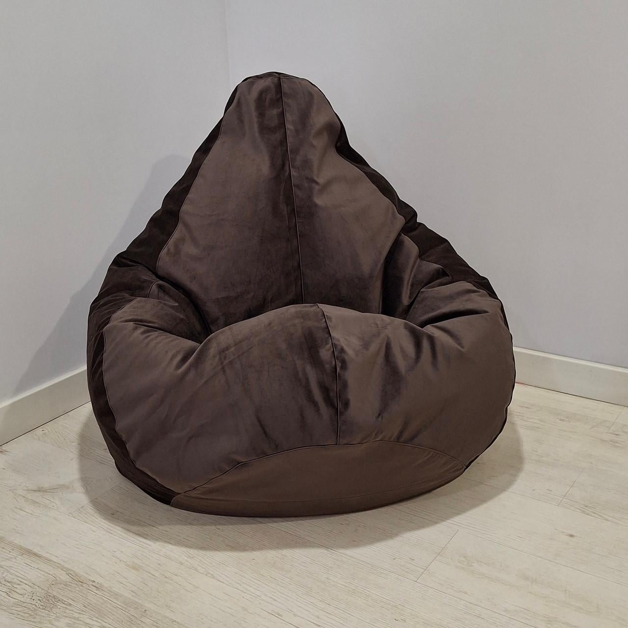 Кресло-мешок SkyPuff MEGA Груша Florida велюр XXXL 160х120 см Chocolate (160137) Кресло-мешок SkyPuff MEGA Груша Florida велюр XXXL 160х120 см Chocolate (160137)