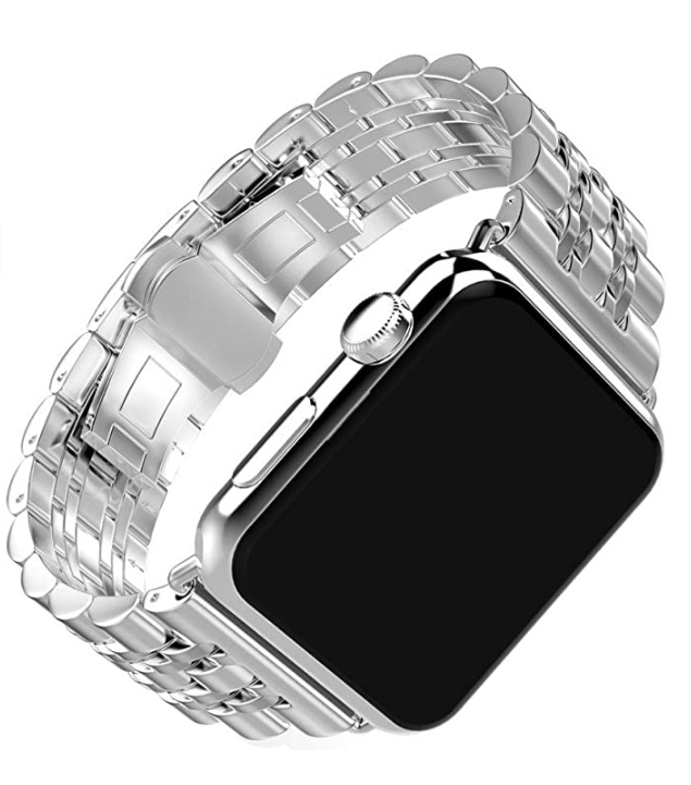 Ремешок стальной BeWatch для Apple Watch series 3/4/5/6 с шириной корпуса 38/40 мм Серебряный (1021405)