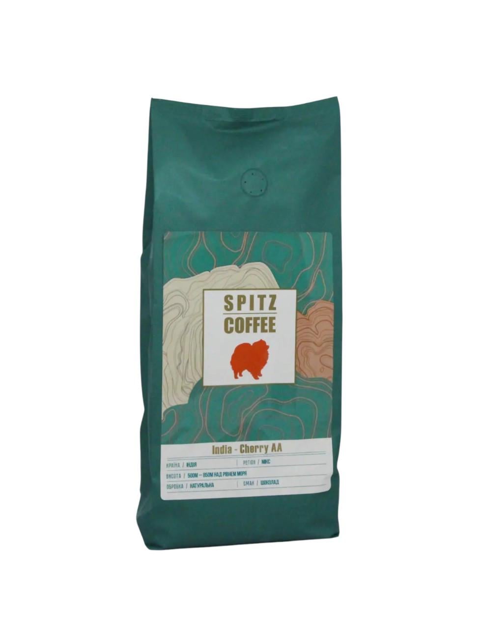Кава в зернах SPITZ Coffee Індія чері робуста 1000 г (OS-SPITZ-IndiaCherryRob-1000)