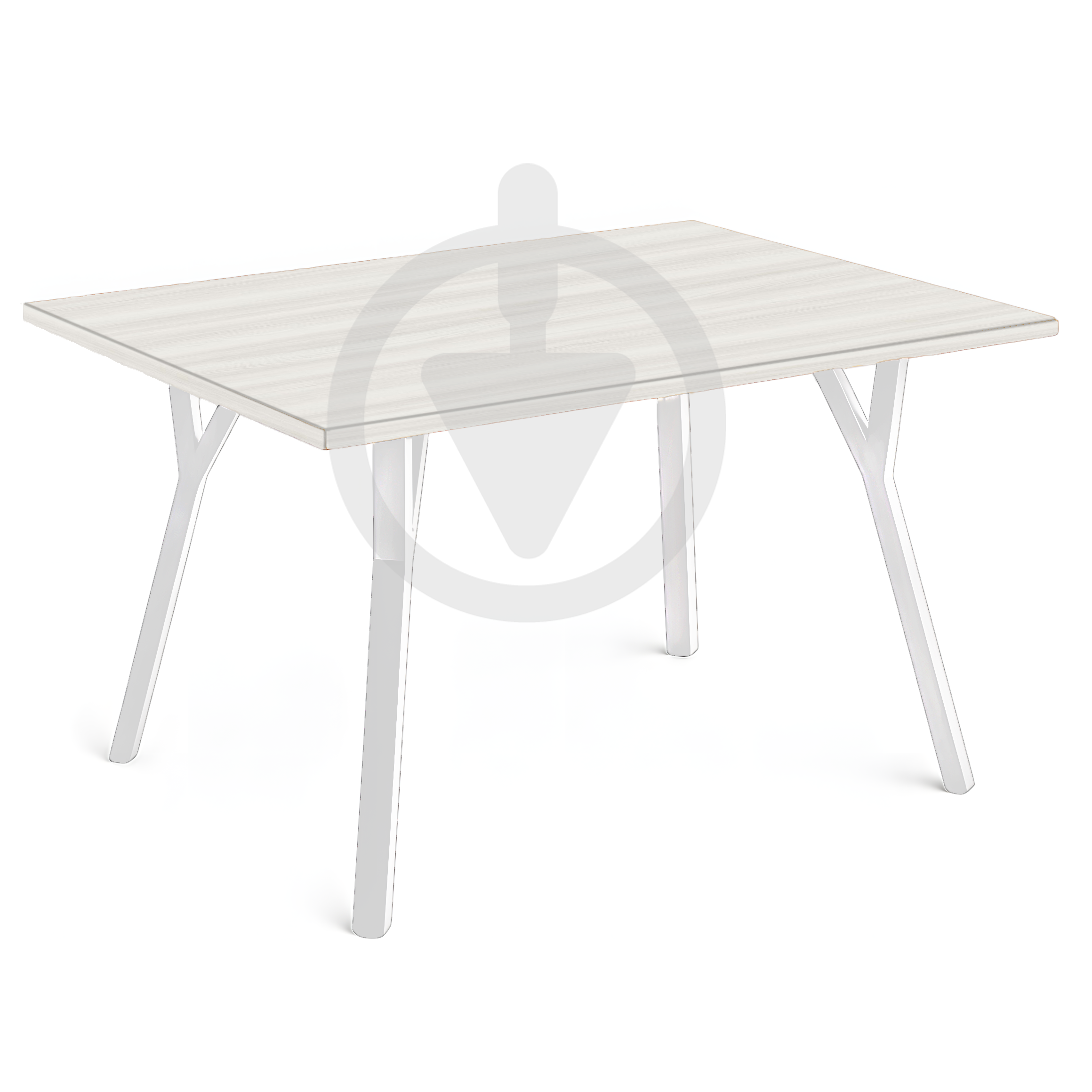 Стол кухонный прямоугольный MebliRoMax Magnit 90 см Loft Ясень Серфсайд/Белый