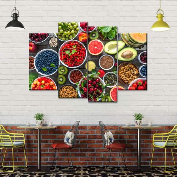 Модульная картина KIL Art Вкусовые рецепторы из четырех частей 89x56 см (M4_M_90)