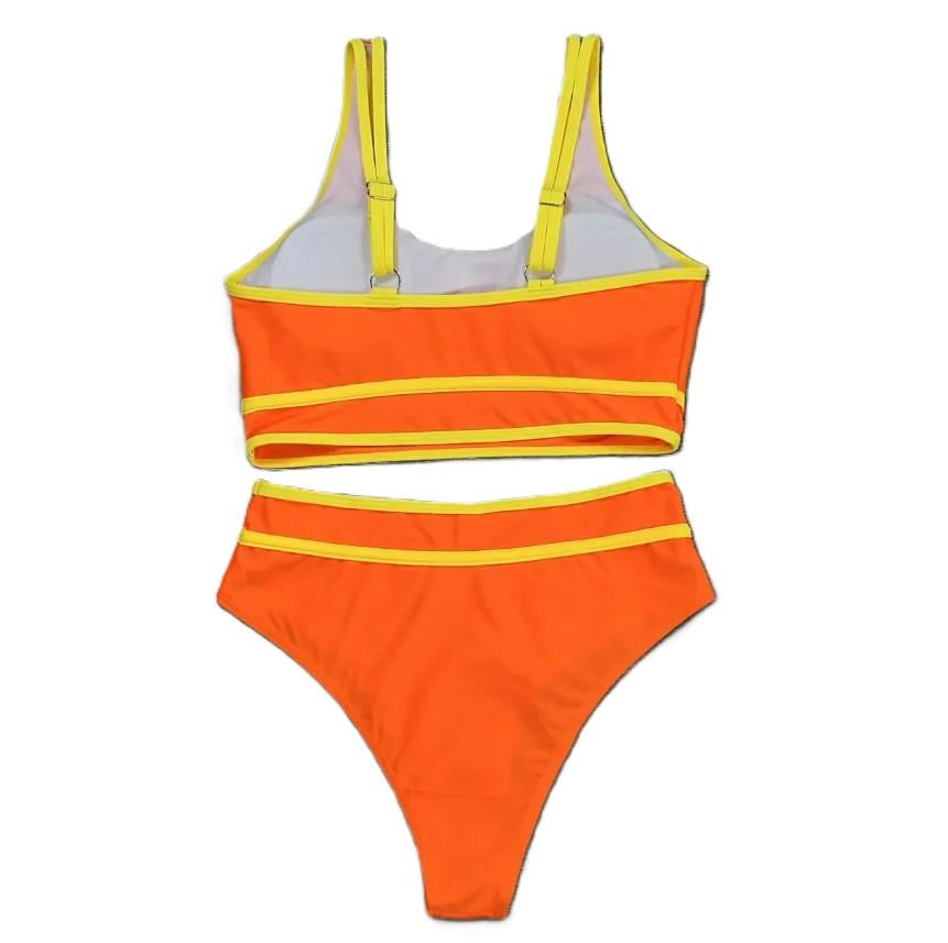 Купальник раздельный Монро трусики-слипы с утяжкой живота р. 48/L Оранжевый (SOL-23006-ORANGE-L) - фото 7 Купальник раздельный Монро трусики-слипы с утяжкой живота р. 48/L Оранжевый (SOL-23006-ORANGE-L) - фото 7