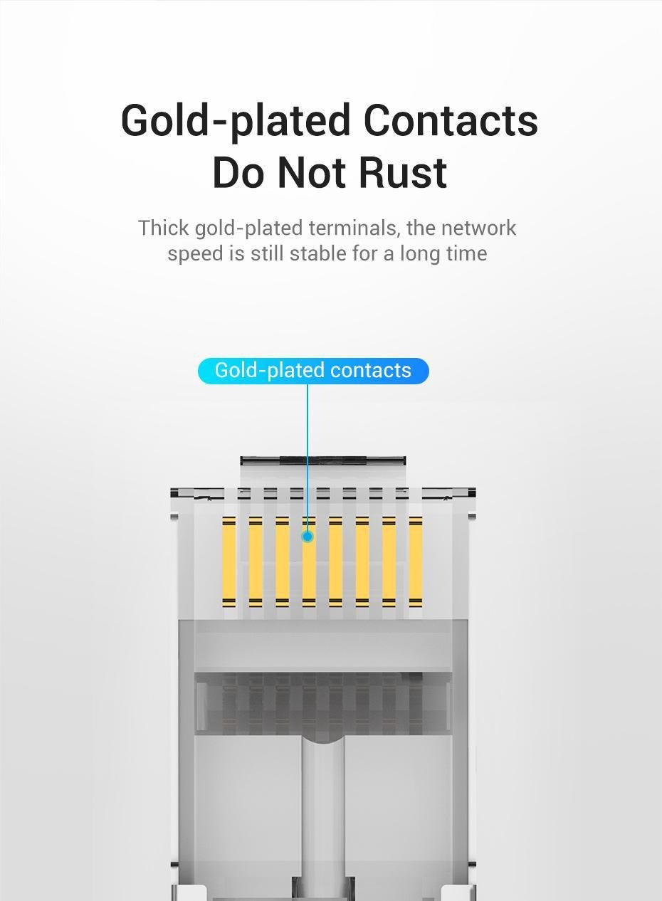 Інтернет-з'єднувачі Vention Cat.7 FTP 10 Гбіт/с 600 МГц 8P8C роз'єм RJ45 LAN RJ 45 Ethernet 10 шт. Сріблястий (IDER0-10) - фото 12 Інтернет-з'єднувачі Vention Cat.7 FTP 10 Гбіт/с 600 МГц 8P8C роз'єм RJ45 LAN RJ 45 Ethernet 10 шт. Сріблястий (IDER0-10) - фото 12