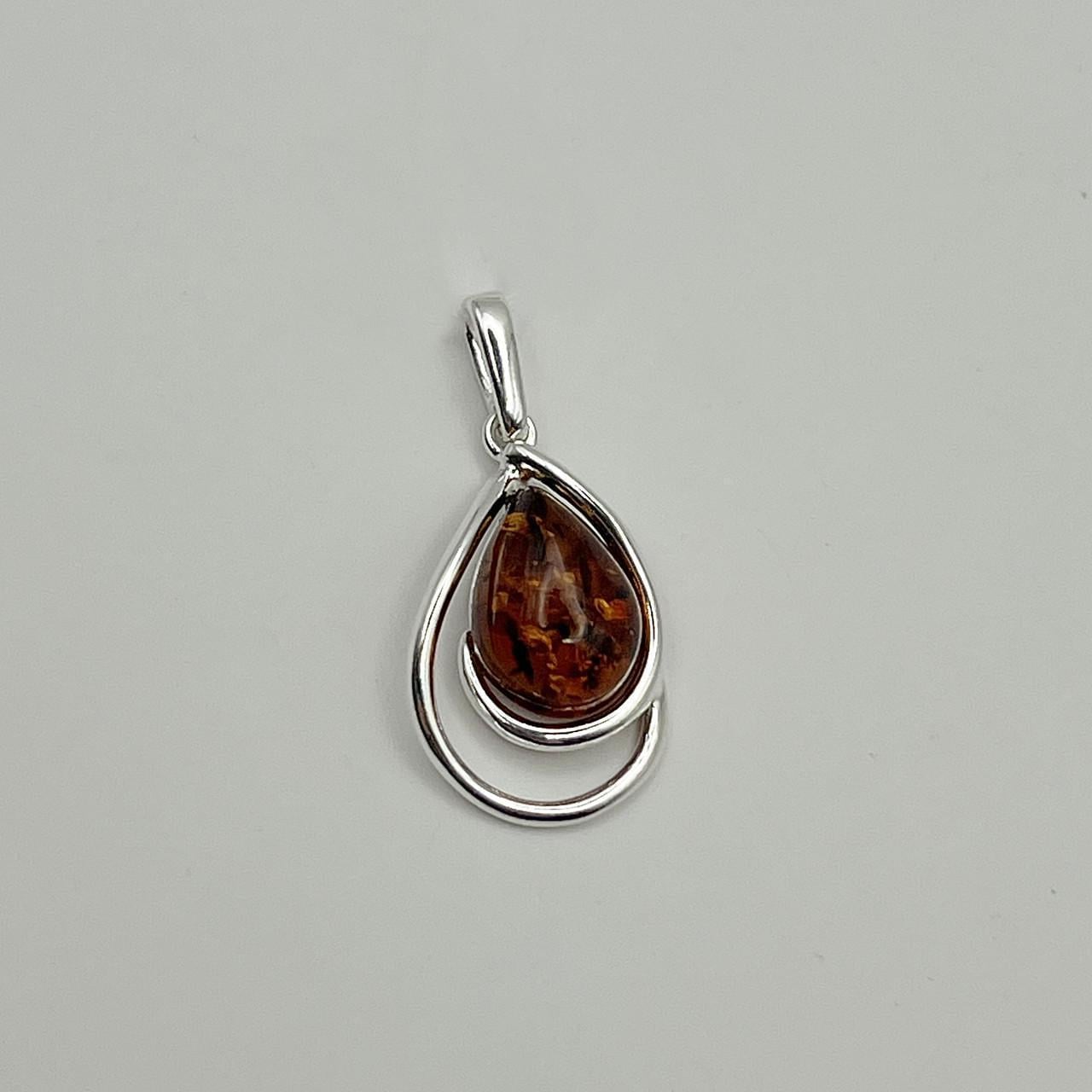 Серебряный кулон с янтарем 1,75 г (2587974353)