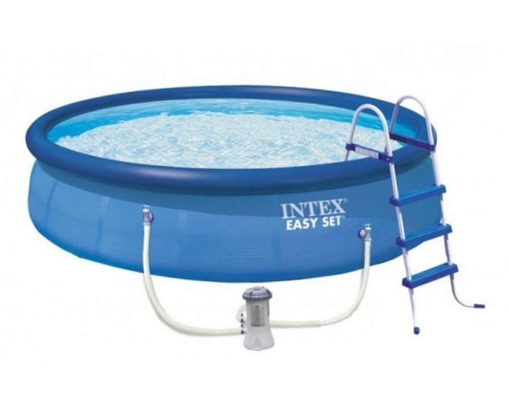 Басейн сімейний Intex 457-107 см 12430 л фільтр-насос/драбинка/підстилка/тент