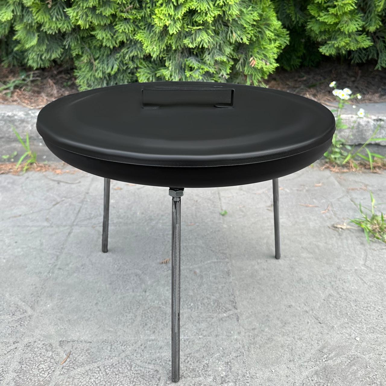 Сковорода-мангал с диска Фрея с крышкой туристическая 40 см (SDR-40K) - фото 5