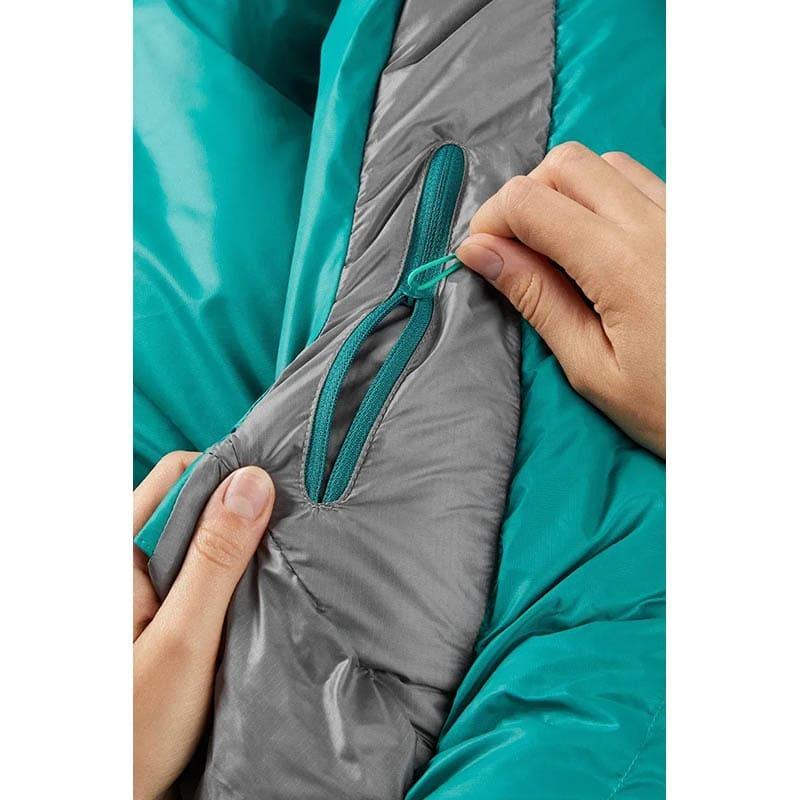 Спальний мішок жіночий Rab Alpine 400 Wmns Regular -5°C 170 см Left Atlantis (RB QSD-28-ATL-REG-LZ) - фото 6 Спальний мішок жіночий Rab Alpine 400 Wmns Regular -5°C 170 см Left Atlantis (RB QSD-28-ATL-REG-LZ) - фото 6