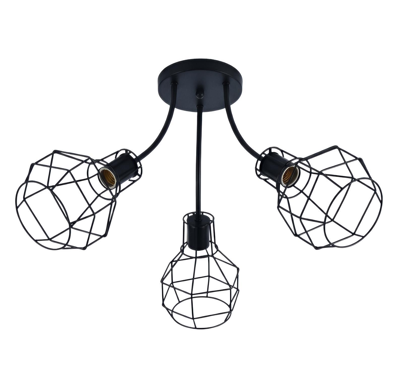 Потолочная люстра на 3 плафона Valeso для гостиной и спальни Черный (XL25041A-3)