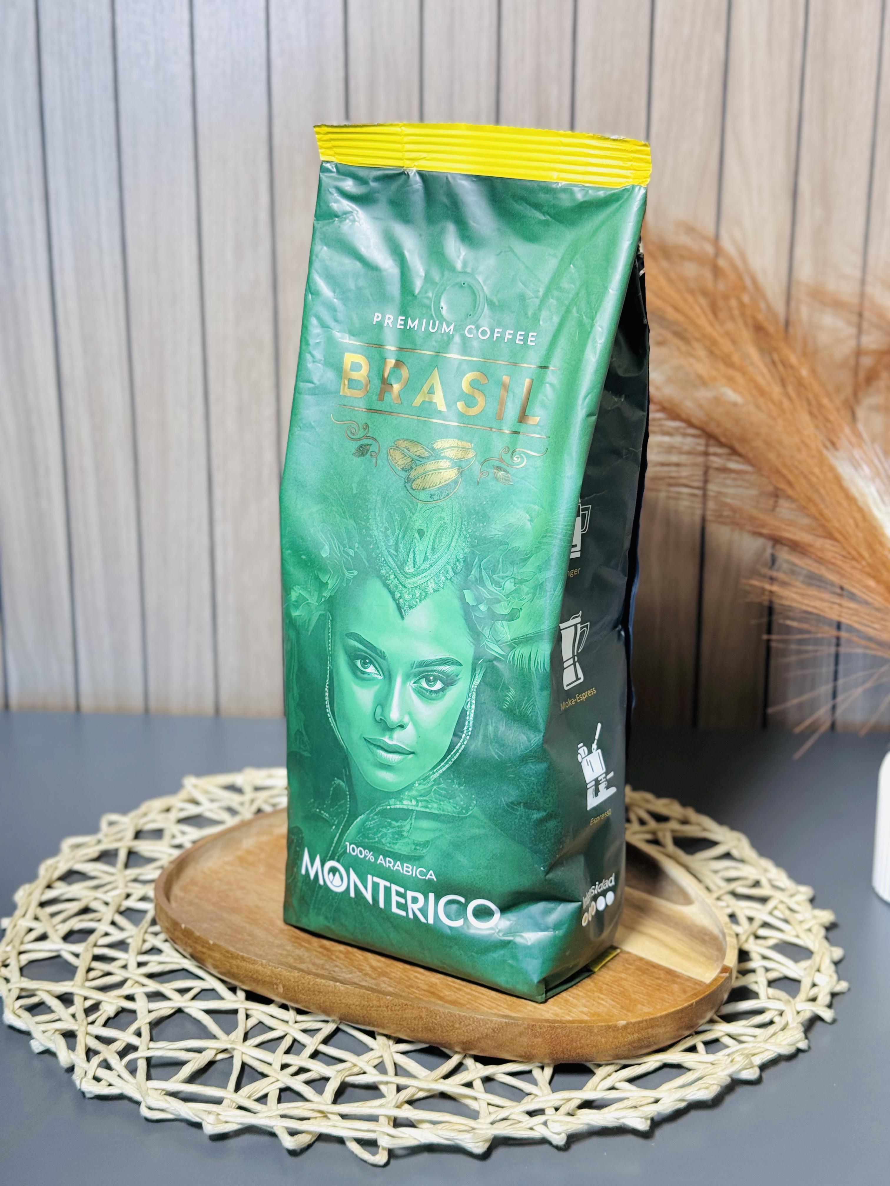Кава в зернах Café Monterico Brazil Premium Coffee арабіка 1 кг