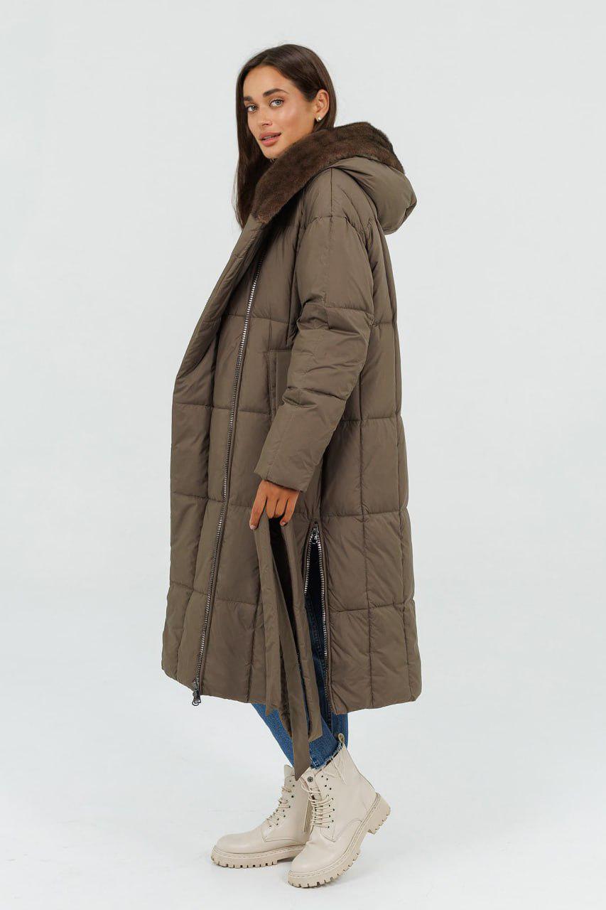 Пуховик-ковдра 71077 р. 50 Кавовий - фото 4