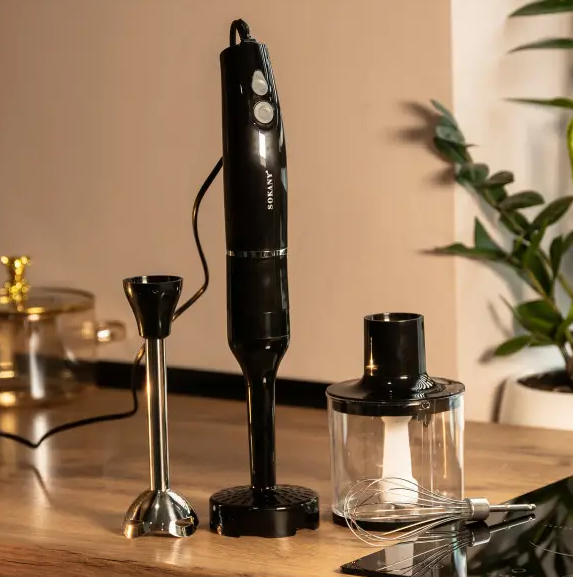 Блендер погружной ручной Sokany SK-DD-1812 с 3 насадками Черный - фото 8 Блендер погружной ручной Sokany SK-DD-1812 с 3 насадками Черный - фото 8