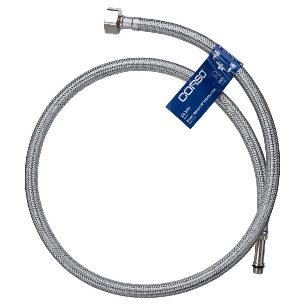 Шланг гибкий для подключения воды Corso XA-3410 M10100 см (LONG)x1/2" НВ 100 см (223355) - фото 1 Шланг гибкий для подключения воды Corso XA-3410 M10100 см (LONG)x1/2" НВ 100 см (223355) - фото 1