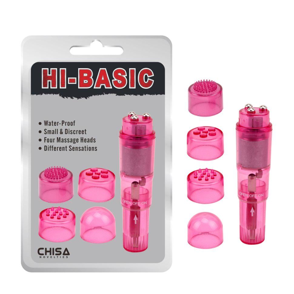 Вибратор клиторальный Chisa Hi-Basic с насадками Розовый (38024220)