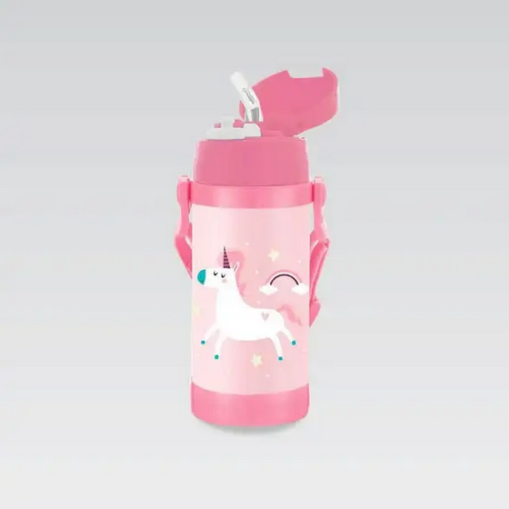 Термос із силіконовою трубочкою Maestro Єдиноріжка 500 мл (MR-1640-50-C)